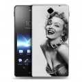 Дизайнерский пластиковый чехол для Sony Xperia TX Мерлин Монро