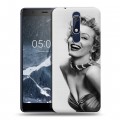 Дизайнерский пластиковый чехол для Nokia 5.1 Мерлин Монро