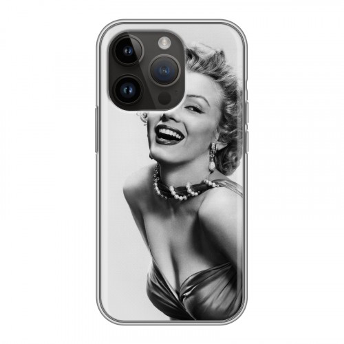 Дизайнерский силиконовый чехол для Iphone 14 Pro Мерлин Монро