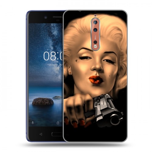 Дизайнерский пластиковый чехол для Nokia 8 Мерлин Монро