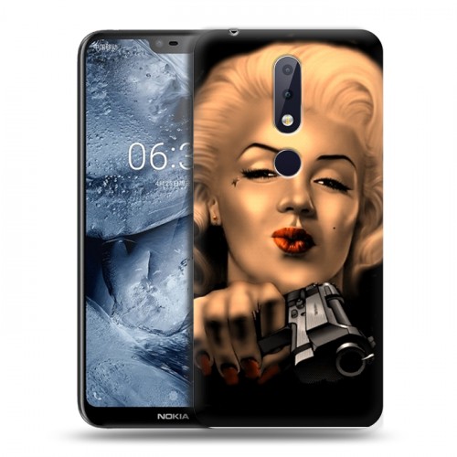 Дизайнерский силиконовый чехол для Nokia 6.1 Plus Мерлин Монро