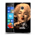 Дизайнерский пластиковый чехол для Microsoft Lumia 435 Мерлин Монро