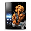 Дизайнерский пластиковый чехол для Sony Xperia TX Мерлин Монро