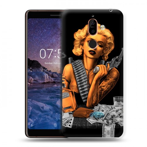 Дизайнерский пластиковый чехол для Nokia 7 Plus Мерлин Монро