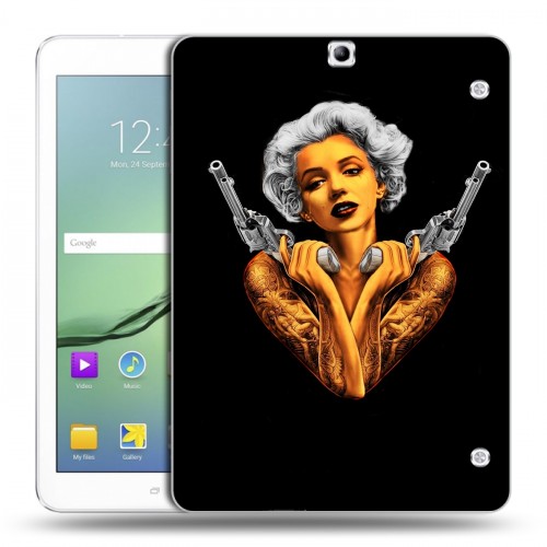 Дизайнерский силиконовый чехол для Samsung Galaxy Tab S2 9.7 Мерлин Монро