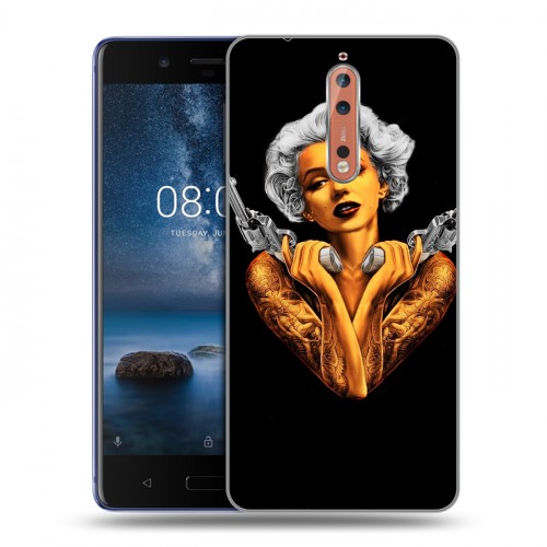 Дизайнерский пластиковый чехол для Nokia 8 Мерлин Монро