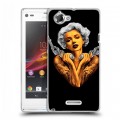 Дизайнерский пластиковый чехол для Sony Xperia L Мерлин Монро