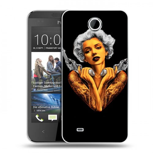 Дизайнерский силиконовый чехол для HTC Desire 300 Мерлин Монро