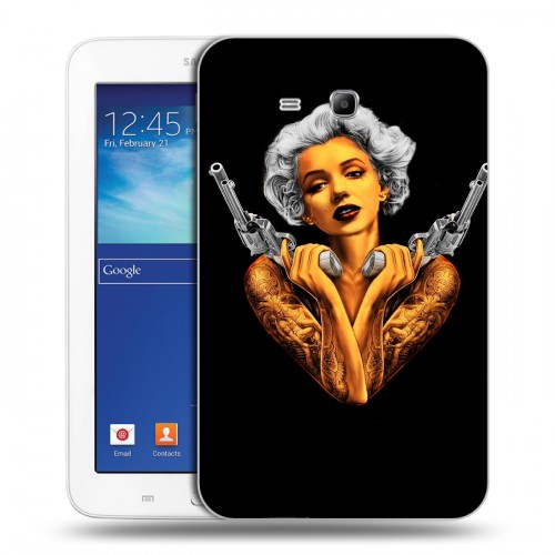 Дизайнерский силиконовый чехол для Samsung Galaxy Tab 3 Lite Мерлин Монро