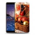 Дизайнерский пластиковый чехол для Nokia 7 Plus Новогодние шары