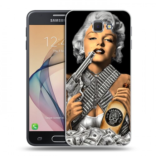 Дизайнерский пластиковый чехол для Samsung Galaxy J5 Prime Мерлин Монро
