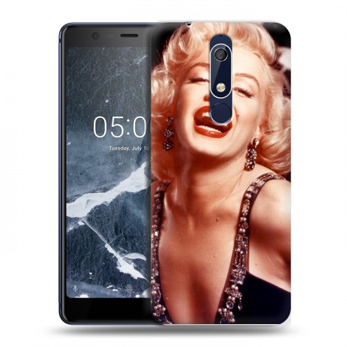 Дизайнерский пластиковый чехол для Nokia 5.1 Мерлин Монро