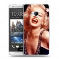 Дизайнерский пластиковый чехол для HTC One (M7) Dual SIM Мерлин Монро