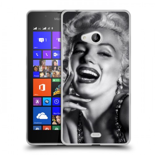 Дизайнерский пластиковый чехол для Microsoft Lumia 540 Мерлин Монро