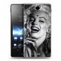 Дизайнерский пластиковый чехол для Sony Xperia TX Мерлин Монро