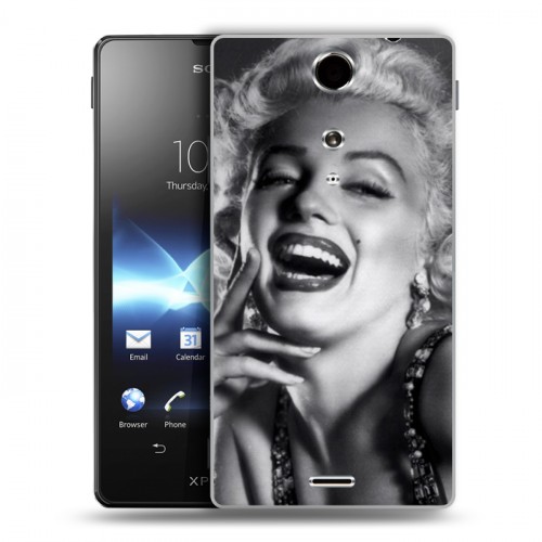 Дизайнерский пластиковый чехол для Sony Xperia TX Мерлин Монро