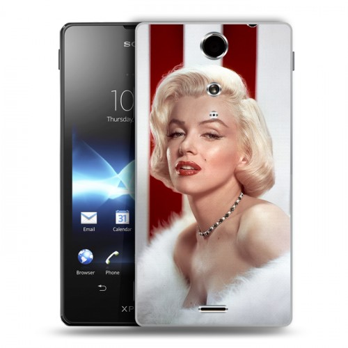 Дизайнерский пластиковый чехол для Sony Xperia TX Мерлин Монро