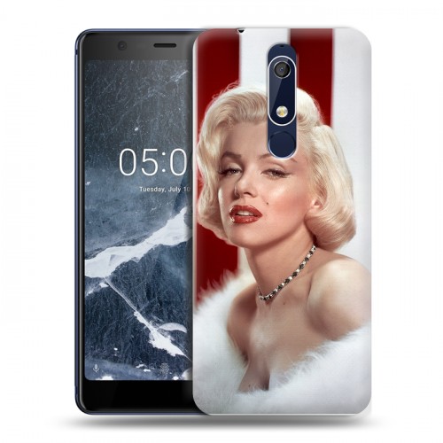 Дизайнерский пластиковый чехол для Nokia 5.1 Мерлин Монро