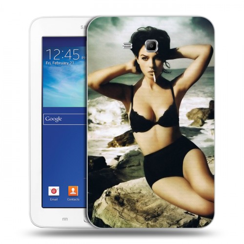 Дизайнерский силиконовый чехол для Samsung Galaxy Tab 3 Lite Моника Белуччи