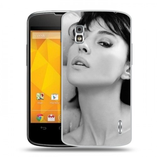 Дизайнерский пластиковый чехол для LG Google Nexus 4 Моника Белуччи