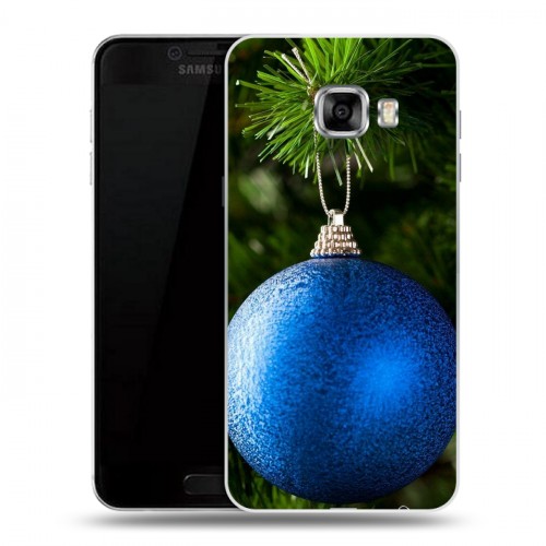 Дизайнерский пластиковый чехол для Samsung Galaxy C5 Новогодние шары