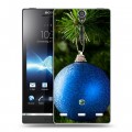 Дизайнерский пластиковый чехол для Sony Xperia S Новогодние шары