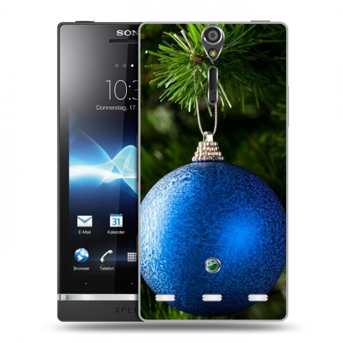 Дизайнерский пластиковый чехол для Sony Xperia S Новогодние шары