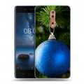 Дизайнерский пластиковый чехол для Nokia 8 Новогодние шары