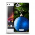 Дизайнерский пластиковый чехол для Sony Xperia L Новогодние шары