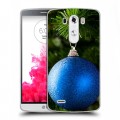 Дизайнерский пластиковый чехол для LG G3 (Dual-LTE) Новогодние шары