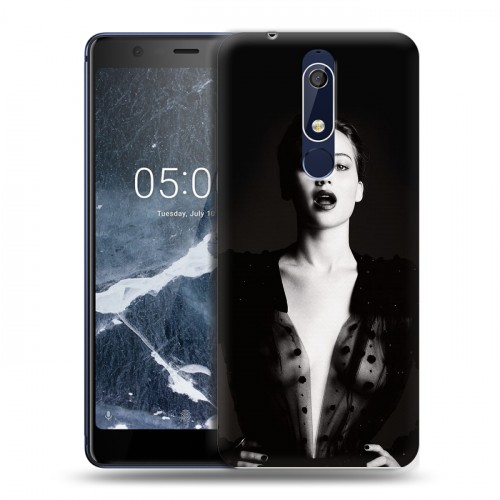 Дизайнерский пластиковый чехол для Nokia 5.1 Дженнифер Лоуренс