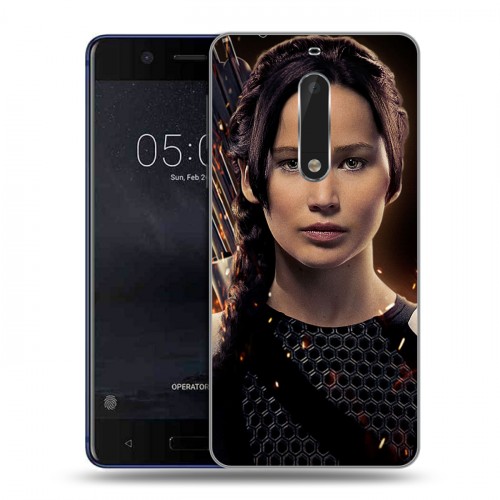 Дизайнерский пластиковый чехол для Nokia 5 Дженнифер Лоуренс
