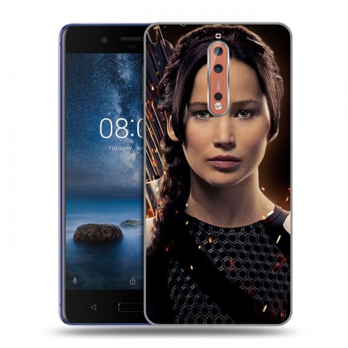 Дизайнерский пластиковый чехол для Nokia 8 Дженнифер Лоуренс