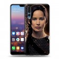 Дизайнерский силиконовый с усиленными углами чехол для Huawei P20 Pro Дженнифер Лоуренс