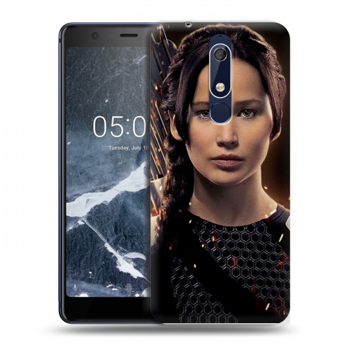 Дизайнерский пластиковый чехол для Nokia 5.1 Дженнифер Лоуренс