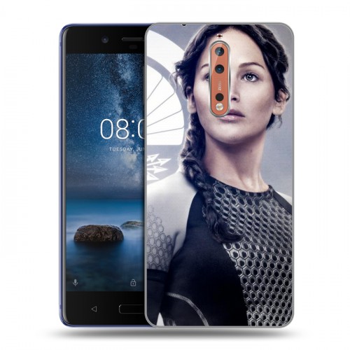 Дизайнерский пластиковый чехол для Nokia 8 Дженнифер Лоуренс