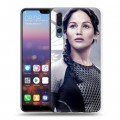 Дизайнерский силиконовый с усиленными углами чехол для Huawei P20 Pro Дженнифер Лоуренс