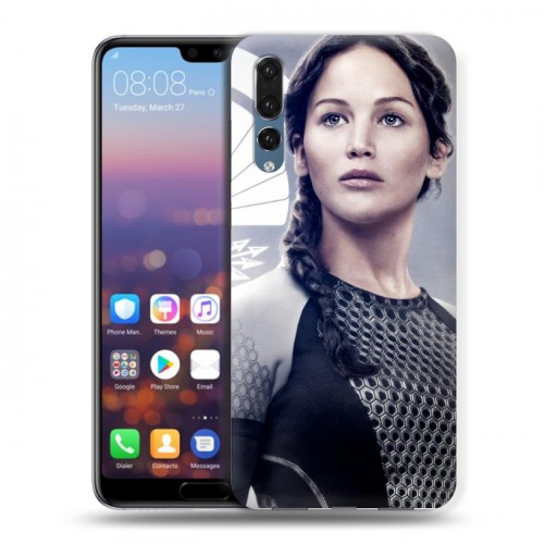 Дизайнерский силиконовый с усиленными углами чехол для Huawei P20 Pro Дженнифер Лоуренс