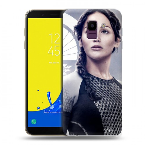 Дизайнерский пластиковый чехол для Samsung Galaxy J6 Дженнифер Лоуренс