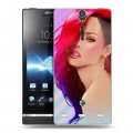 Дизайнерский пластиковый чехол для Sony Xperia S Риана