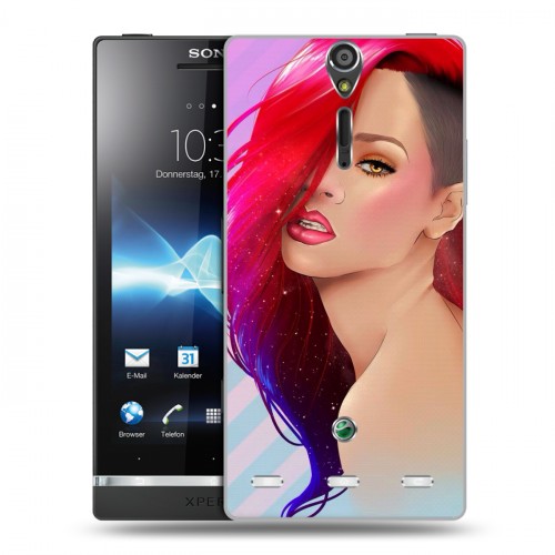 Дизайнерский пластиковый чехол для Sony Xperia S Риана