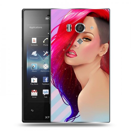 Дизайнерский пластиковый чехол для Sony Xperia acro S Риана