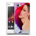 Дизайнерский пластиковый чехол для Sony Xperia L Риана