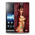 Дизайнерский пластиковый чехол для Sony Xperia S Риана