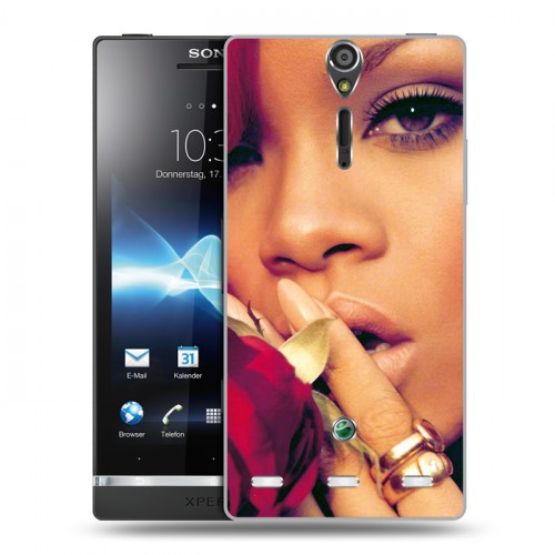 Дизайнерский пластиковый чехол для Sony Xperia S Риана