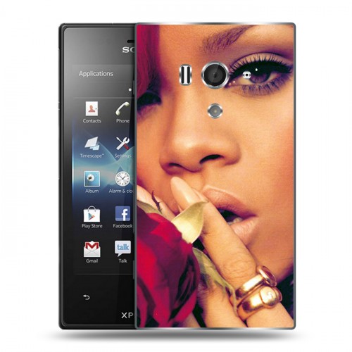 Дизайнерский пластиковый чехол для Sony Xperia acro S Риана