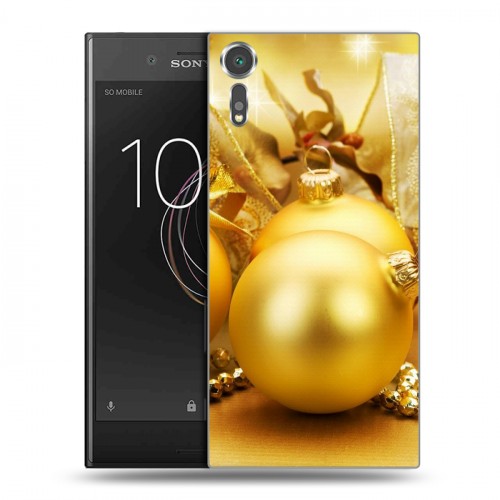 Дизайнерский пластиковый чехол для Sony Xperia XZs Новогодние шары