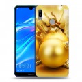 Дизайнерский пластиковый чехол для Huawei Y6 (2019) Новогодние шары