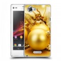 Дизайнерский пластиковый чехол для Sony Xperia L Новогодние шары