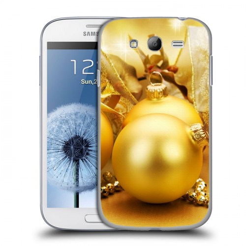 Дизайнерский пластиковый чехол для Samsung Galaxy Grand Новогодние шары